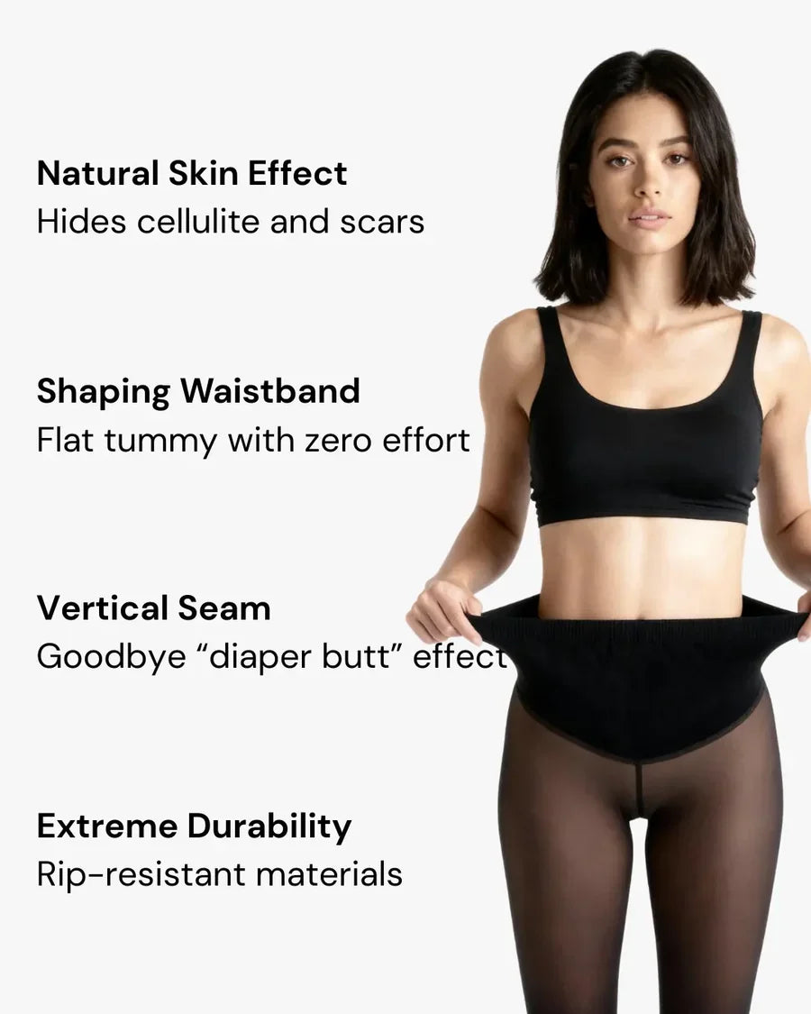 SheerSculpt™ Thermal Tights – Smoothing & Fleece-Lined
